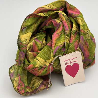 Lime green & Orchid pink Scarf