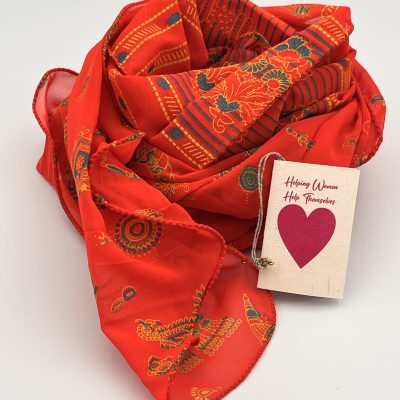 Crimson scarf