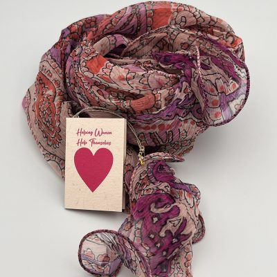 Cerise pink scarf
