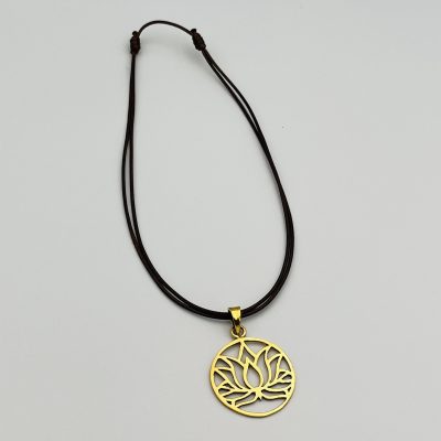 Lotus flower pendant necklace