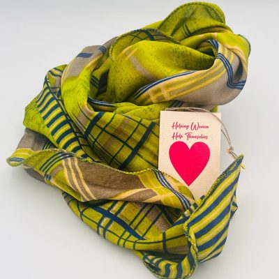 Lime green & ocean blue scarf